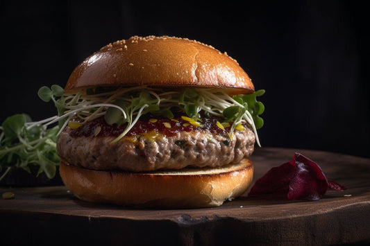 Saftiger mediterraner Lammburger