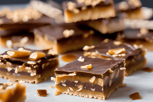 Knusprig Schokoladensalzine Toffee mit Butterkaramellkruste