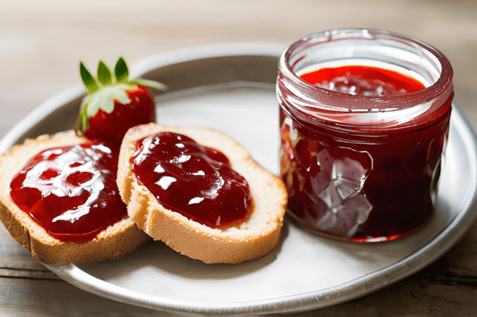 Hausgemachte Erdbeermarmelade mit einem Hauch von Zitrone