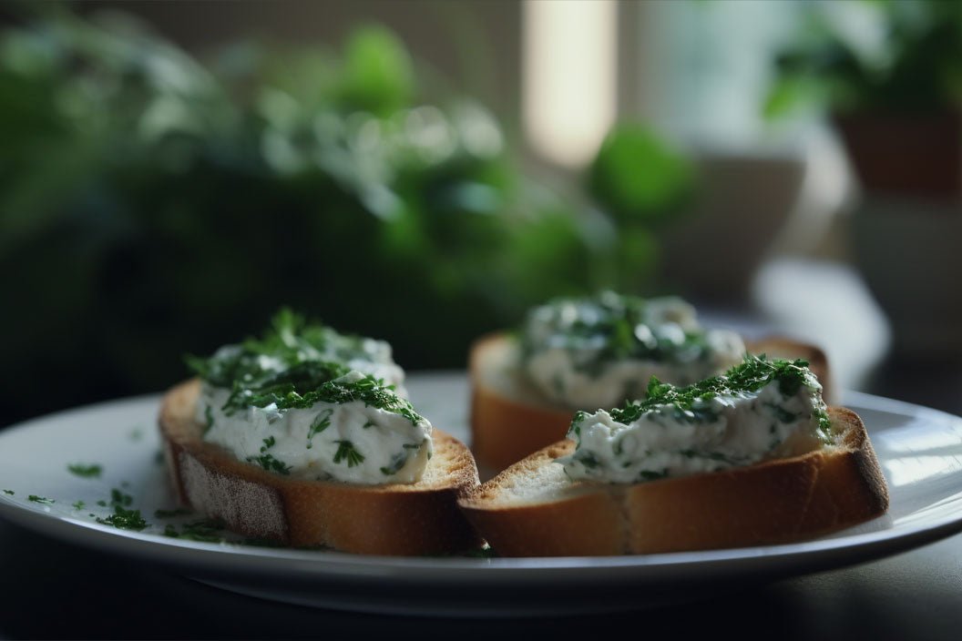 Peitschte Ricotta und Kräuter -Crostini -Rezept – santokuknives