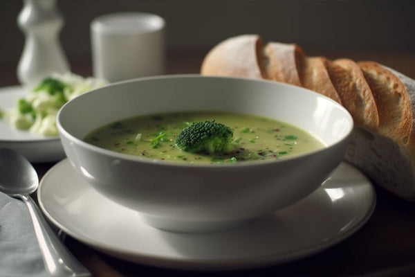 Brokkoli und Stilton -Suppe