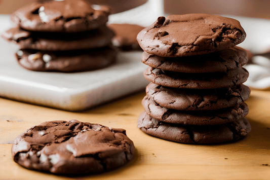 Dekadente Schokoladen -Brownie -Kekse mischen