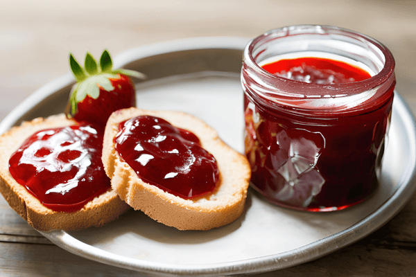 Hausgemachte Erdbeermarmelade mit einem Hauch von Zitrone