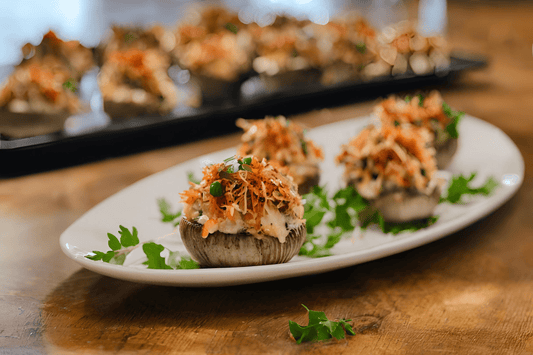 Krabben- und Kräuterpilzpilze