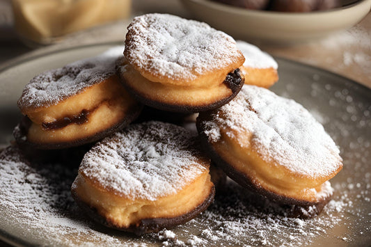 Klassische gebratene Oreos mit Puderzucker