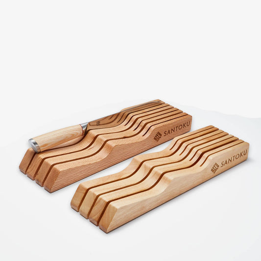 Küchenmesserschublade | Tabletop -Holzorganisator