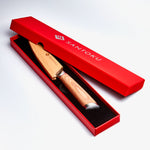 Haruta 4 Zoll VG10 Schälmesser aus japanischem Damaststahl mit Holzgriff und Scheide