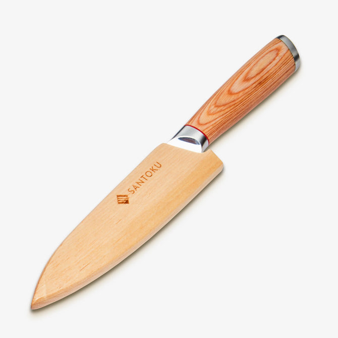 Haruta 5 Zoll VG10 japanisches Allzweckmesser aus Damaststahl mit Holzgriff und Scheide