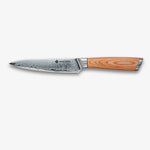 Haruta 5 Zoll VG10 japanisches Allzweckmesser aus Damaststahl mit Holzgriff und Scheide