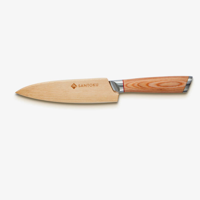 Haruta 5 Zoll VG10 japanisches Allzweckmesser aus Damaststahl mit Holzgriff und Scheide