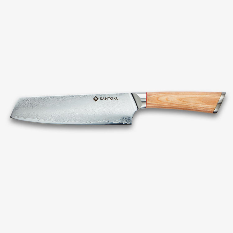 Haruta 10-teiliges Küchenmesserset aus japanischem Damaststahl VG10 mit Holzgriffen und Scheiden