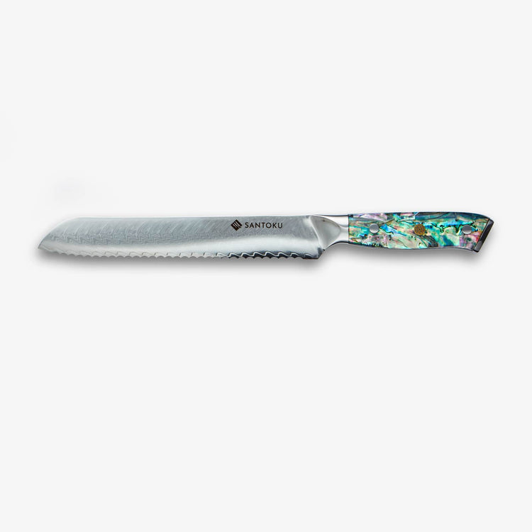 Chikashi Damaststahl-Messerset mit Abalone-Griff