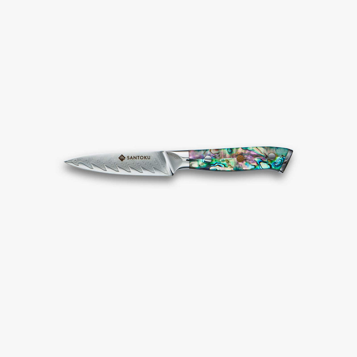 Chikashi Damaststahl-Messerset mit Abalone-Griff