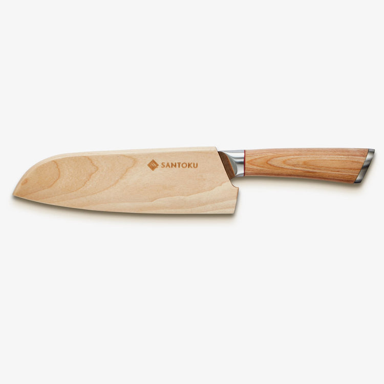 Haruta 5-teiliges Küchenmesserset aus japanischem VG10-Damaststahl mit Holzgriffen und Scheiden